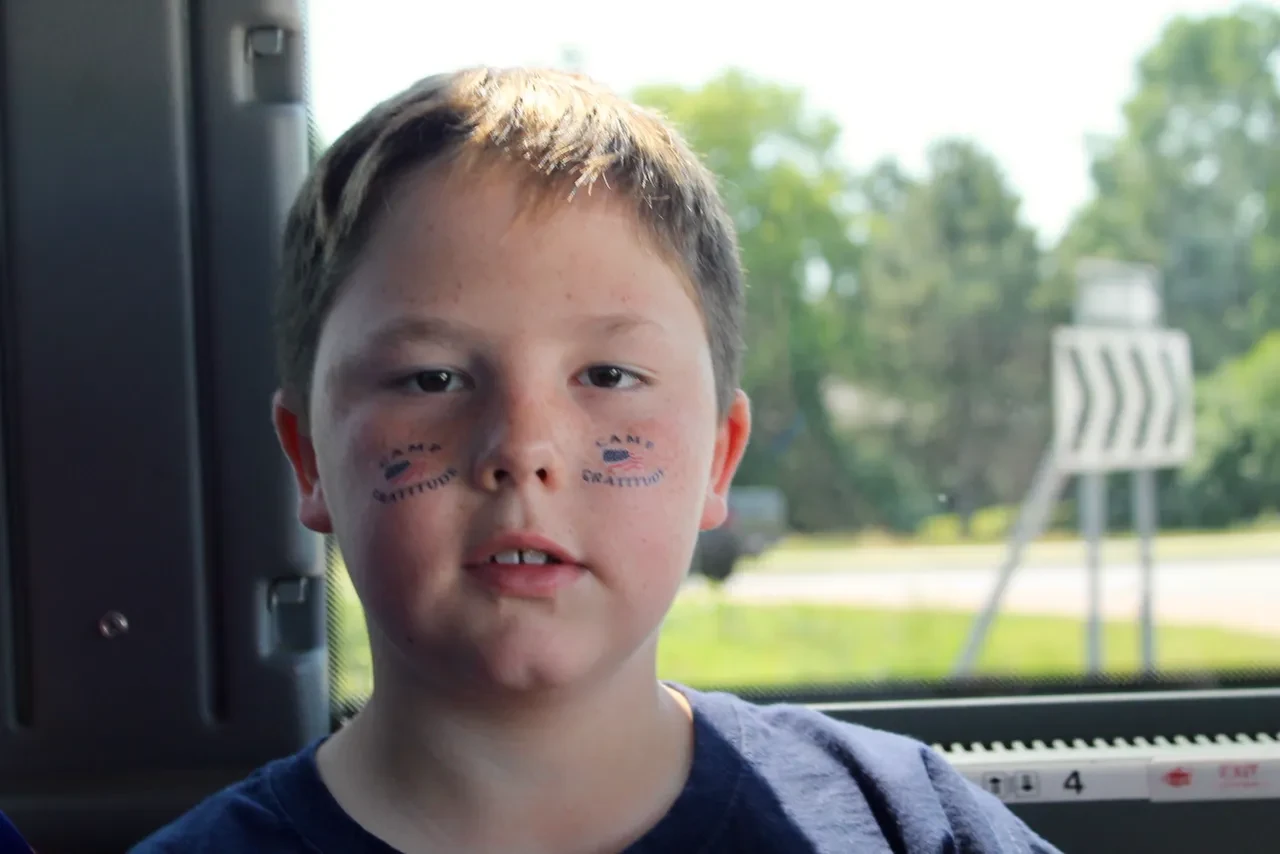 Camp Gratitude child with face paint