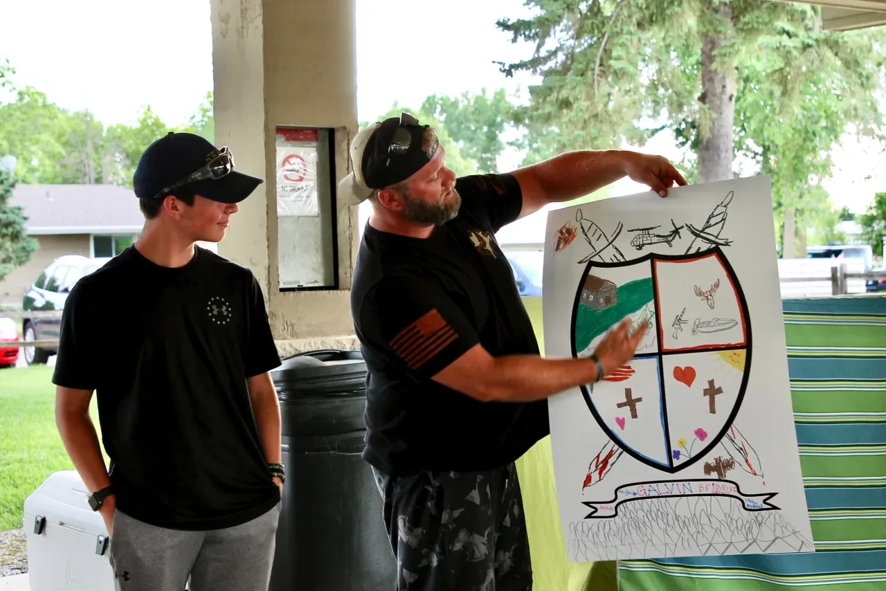 Camp Gratitude family shield activity