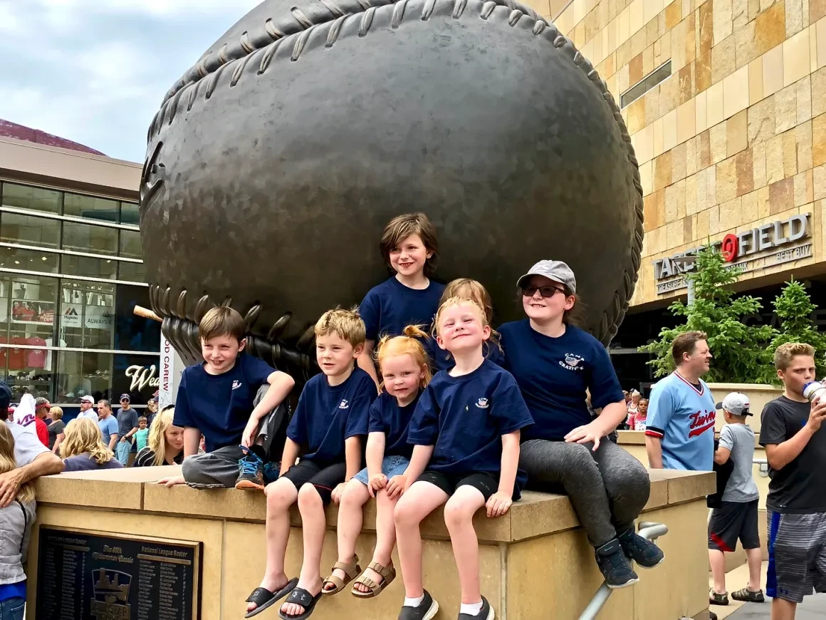 Camp Gratitude kids at Target Field